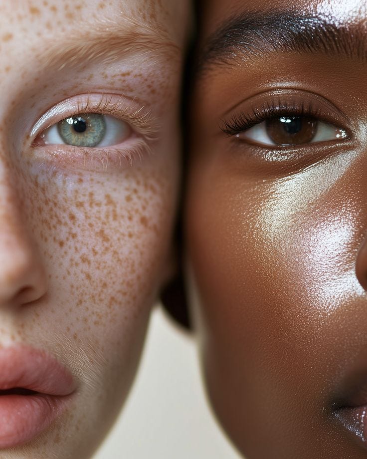 A close-up of a person's face

Description automatically generated