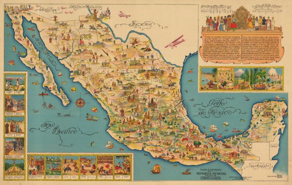 Mapa ilustrado de la República Mexicana (1930) Mapa ilustrado de la República Mexicana (1930)
