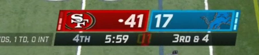 Ventaja Niners vs Lions Ventaja Niners vs Lions