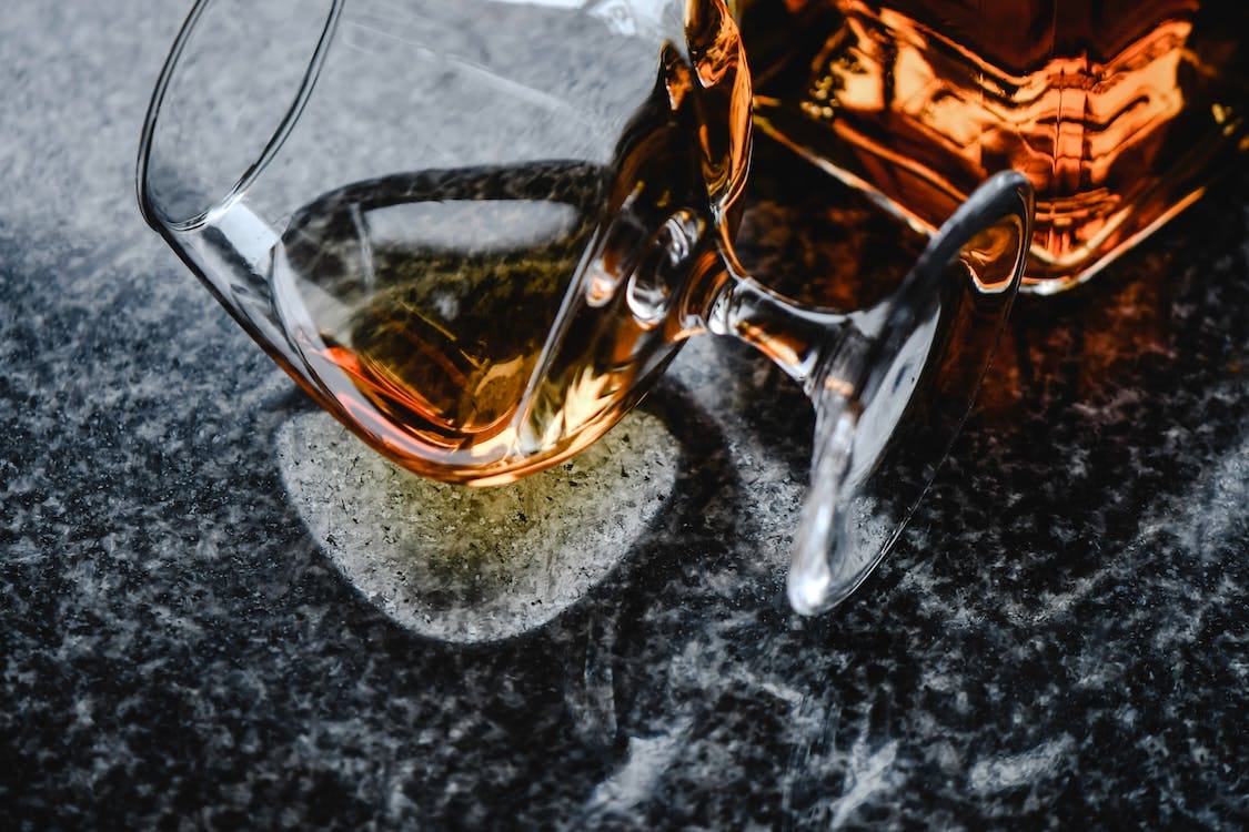 Free Close-Up Shot of a Bottle of Alcoholic Beverage Stock Photo