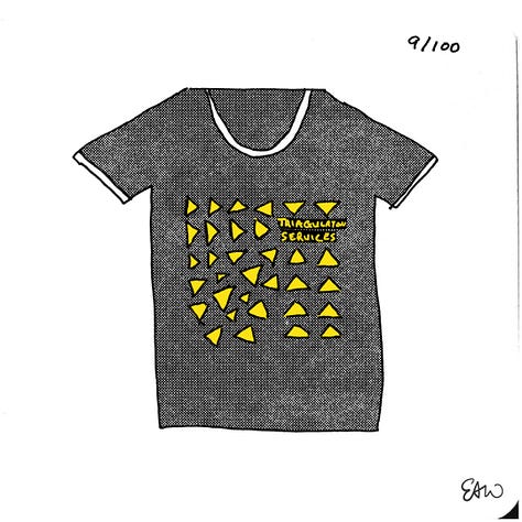 Nine of eighteen tshirt thumbnail sketches.