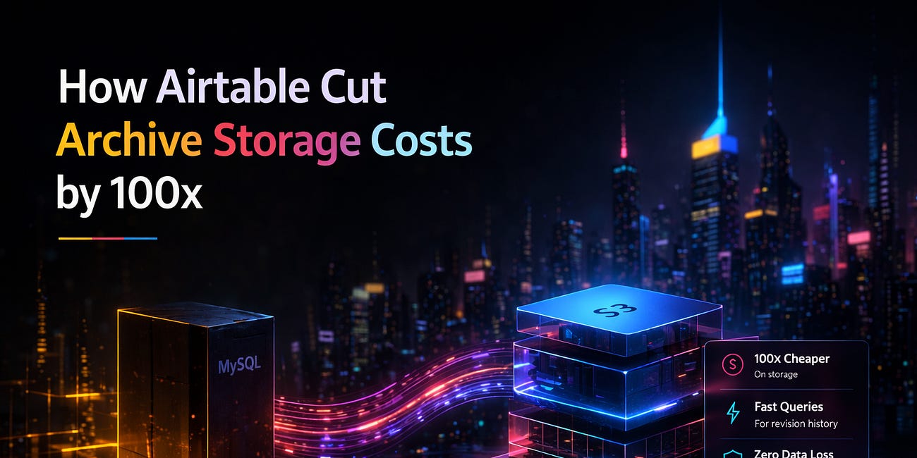 How Airtable Saved Millions by Cutting Archive Storage Costs by 100x