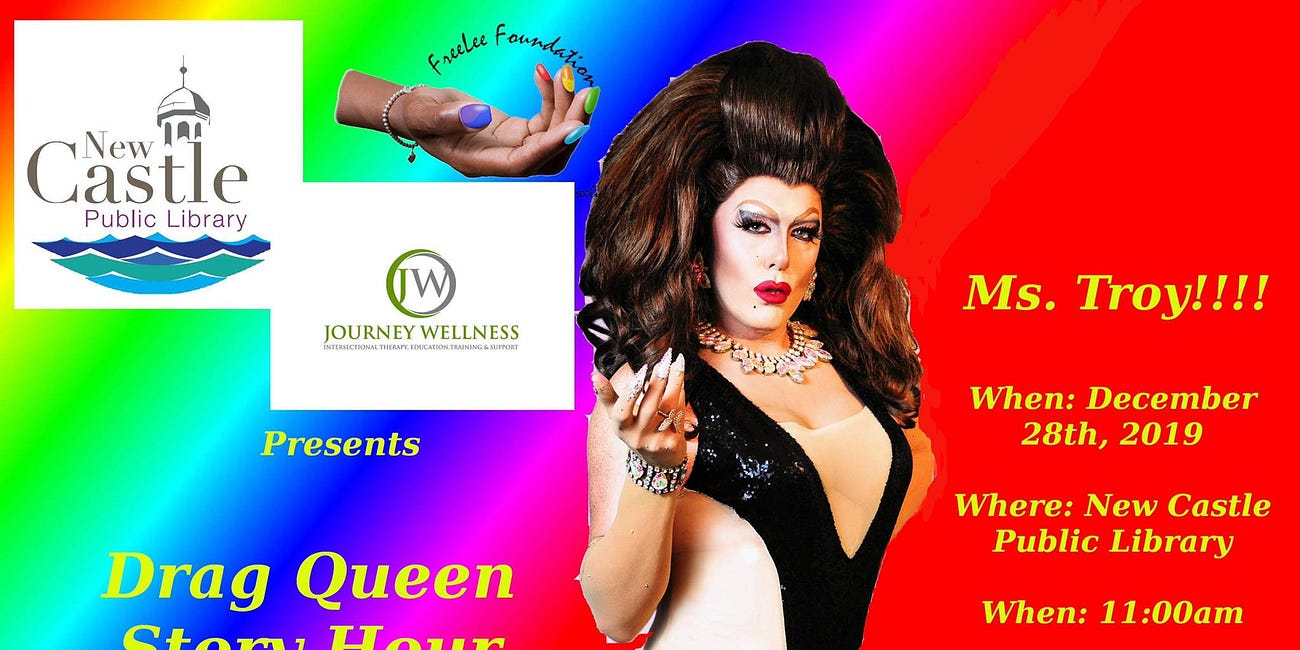 Drag Queen Story Hour held at New Castle Public Library...