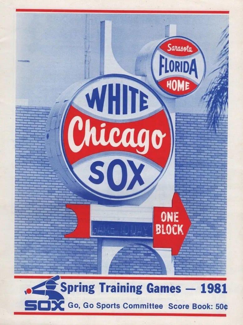 1981 White Sox Spring Training Guide 1981 White Sox Spring Training Guide