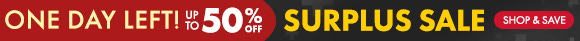 Surplus Sale: Up to 50% Off