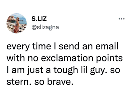the self control it takes to not include at least one exclamation point is  insurmountable 😩😩