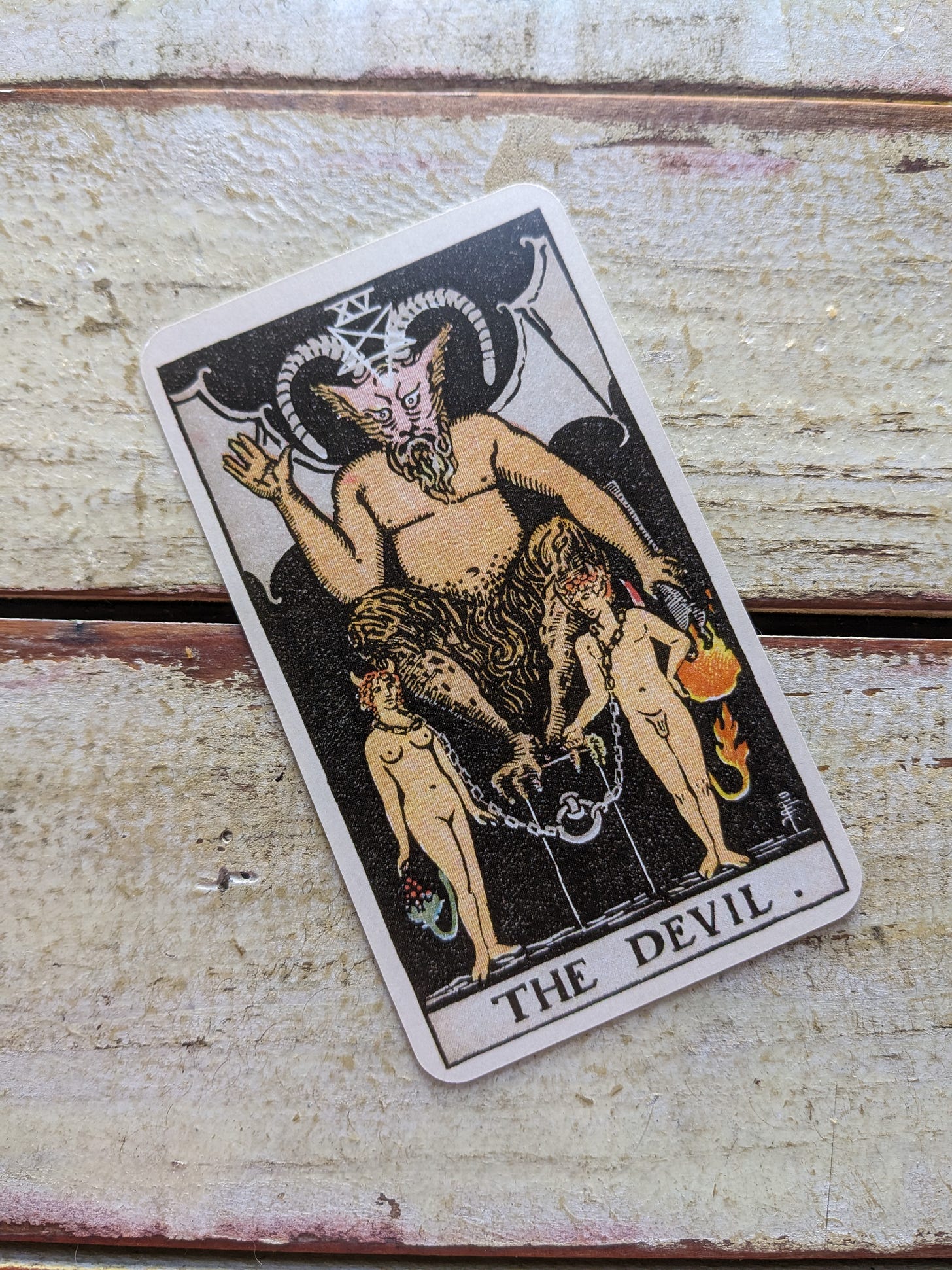 The Devil RWS Tarot Card