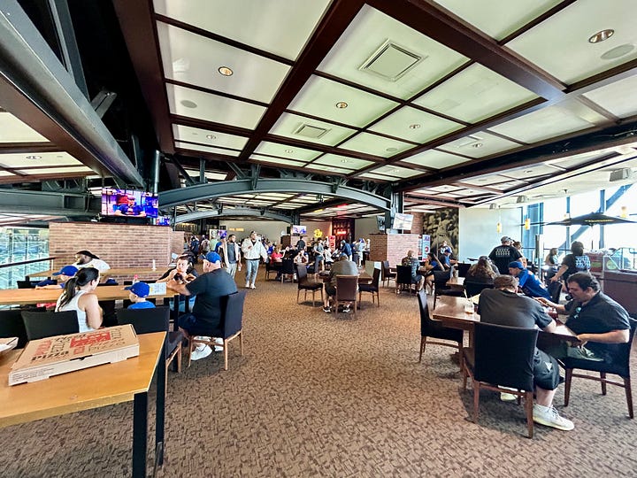 lounge, tables, people, field