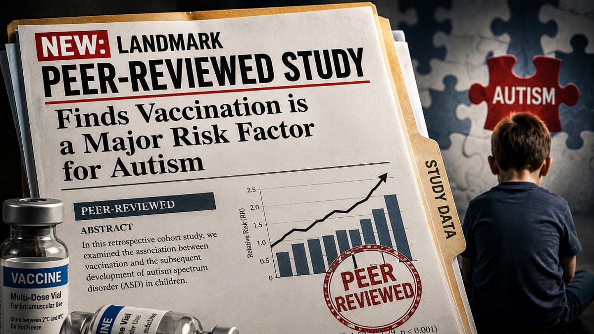 NEW: Landmark Peer-Reviewed Study Finds Vaccination is a Major Risk Factor for Autism