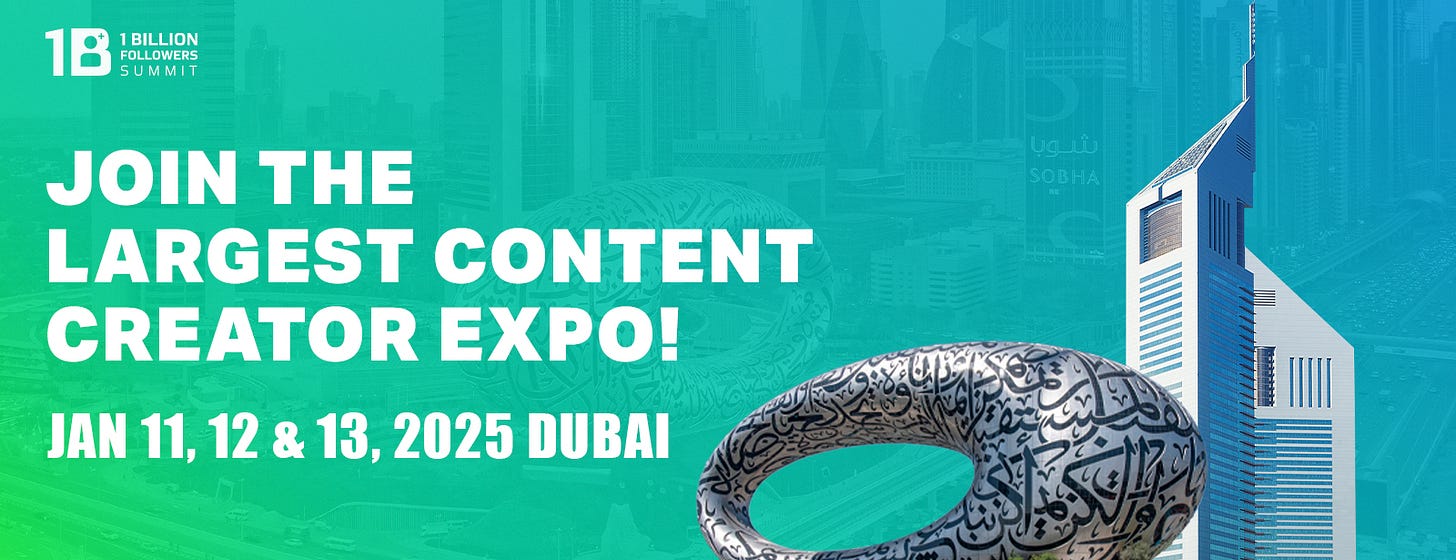 1 Billion Followers Summit 2025 in Dubai Tickets, 2025 Event -  Platinumlist.net