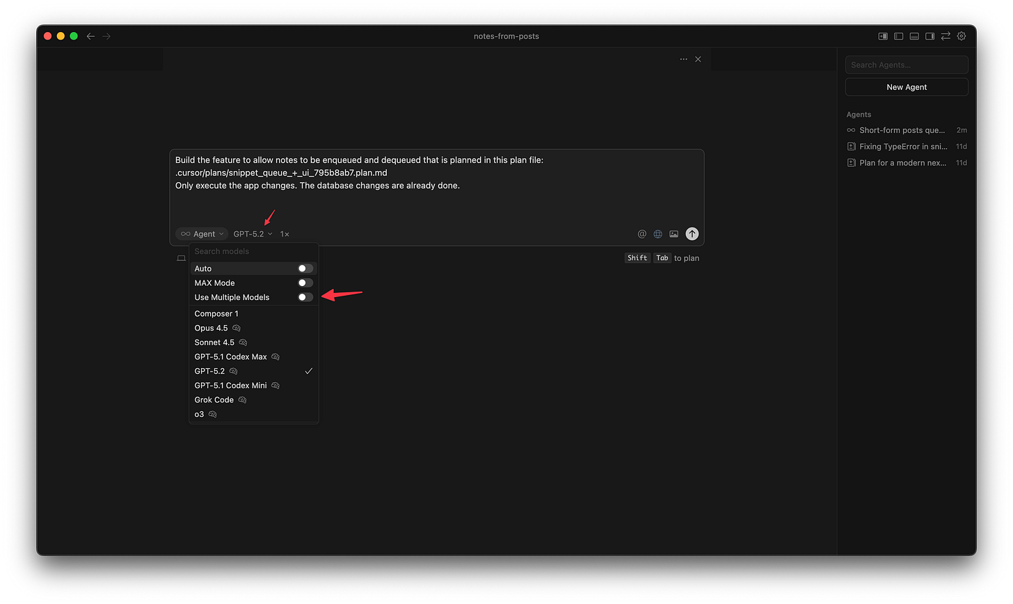 Turning on multiple agents in Cursor Turning on multiple agents in Cursor