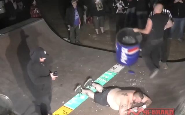 [Screenshot: Sadness and a Pepsi trash can]
