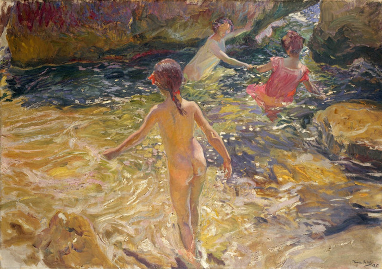 The Bath, Javea by Joaquin Sorolla y Bastida | Fine Art Print