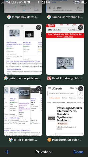 Grid of screenshots of synthesizers.