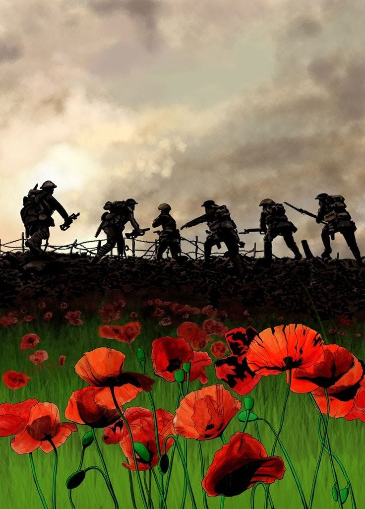 WW1 poppy fields | Remembrance day art, Remembrance day poppy, Ww1 art