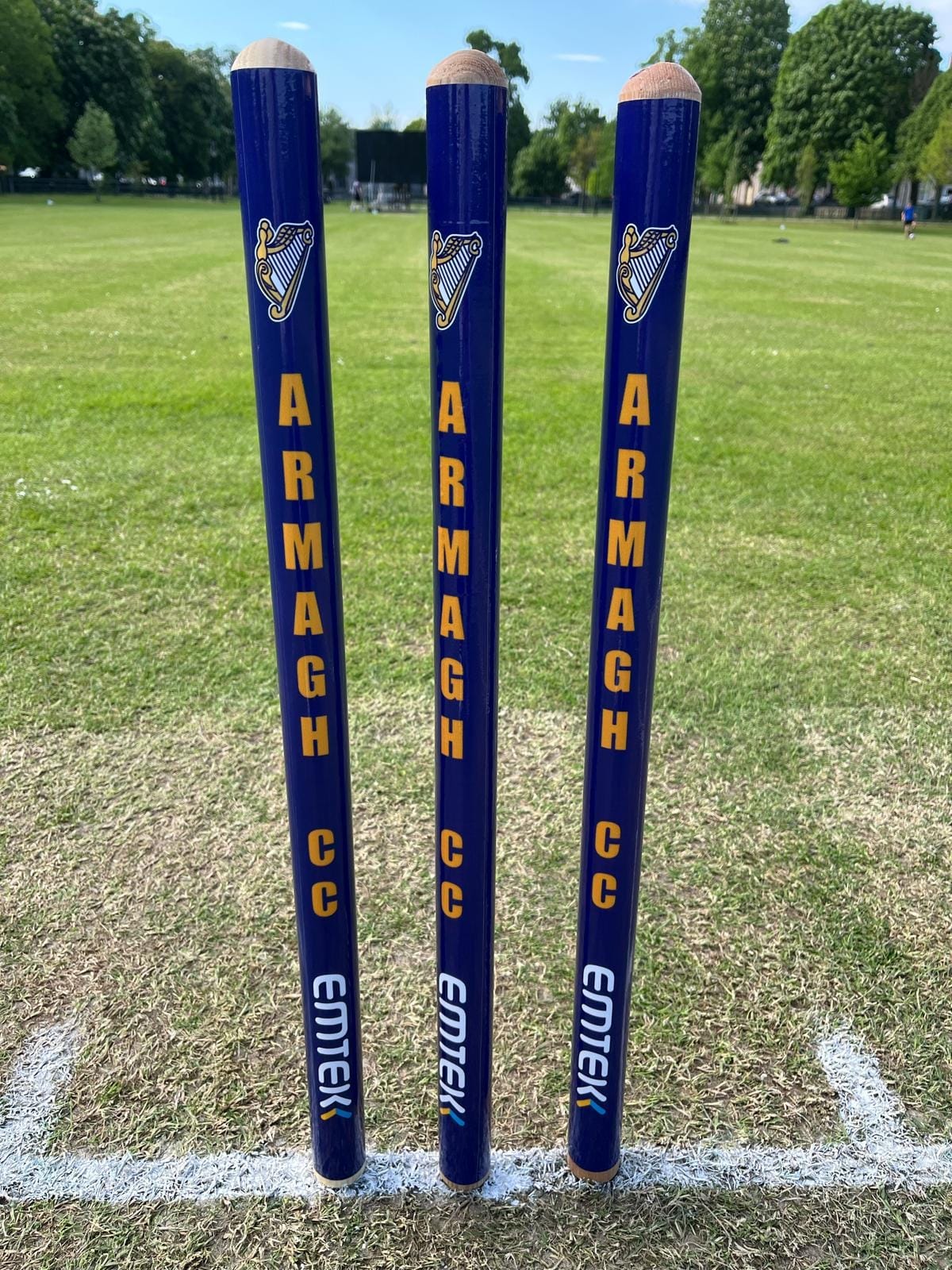 the new match day covers and stumps, and Ben Mackey alongside his favourite cricketer and teammate Harry Doyle the new match day covers and stumps, and Ben Mackey alongside his favourite cricketer and teammate Harry Doyle