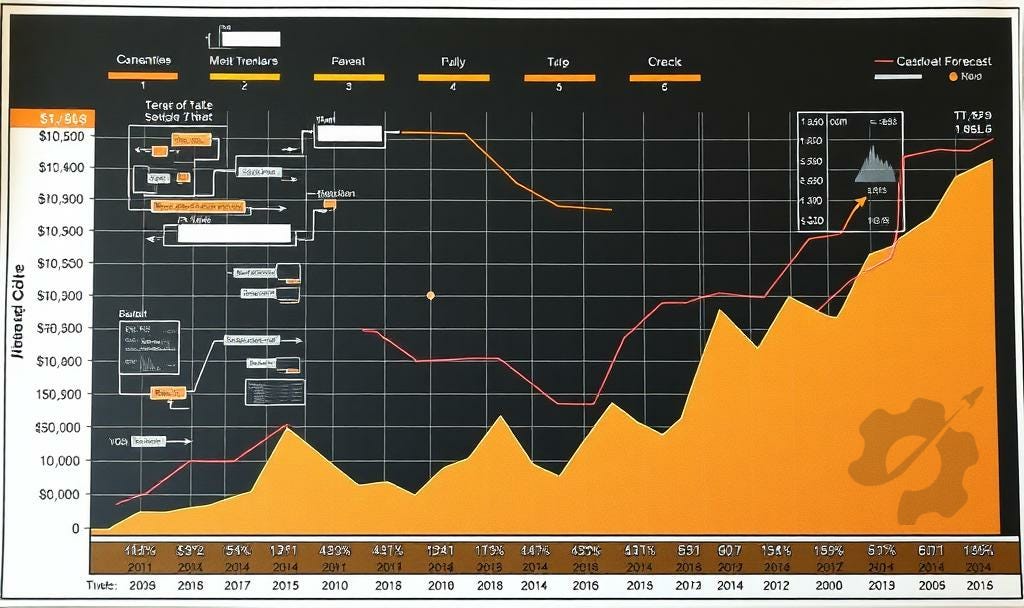 AI Generated A complex set of financial forecast chart AI Generated A complex set of financial forecast chart