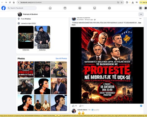 Screenshots showing ties of Patriots H Brahimi with PDK