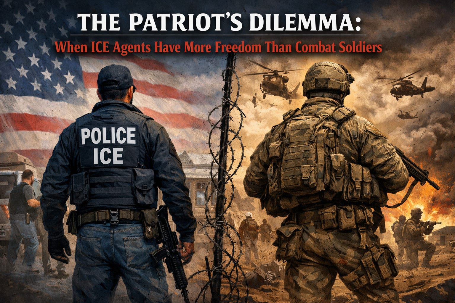The Patriot’s Dilemma: When ICE Agents Have More Freedom Than Combat ...
