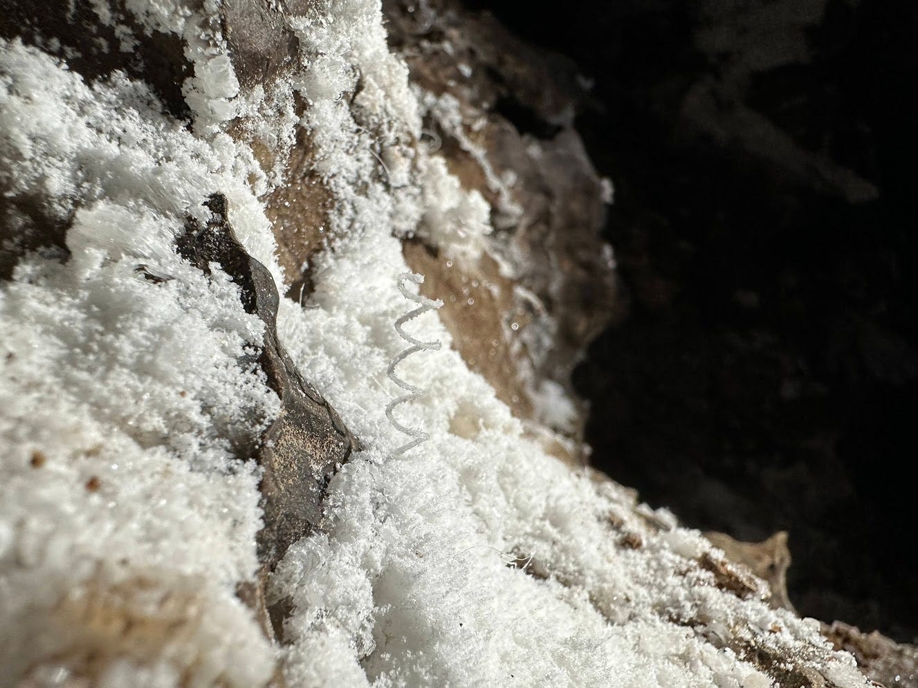 Gypsum spring in the Porcupine Passage Gypsum spring in the Porcupine Passage