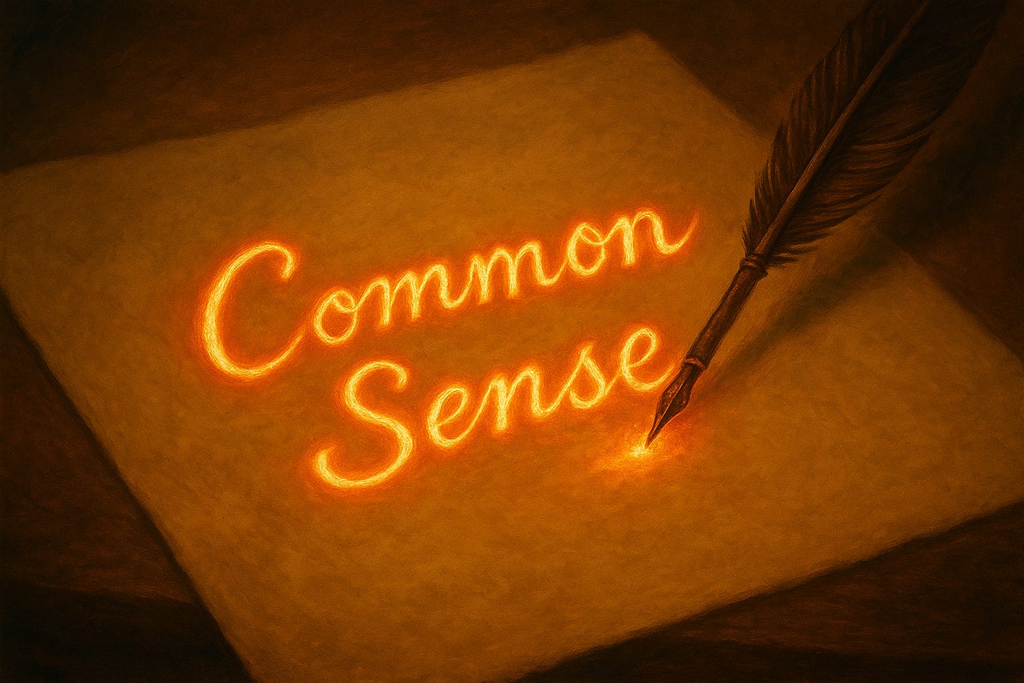 Common Sense - fire on paper.