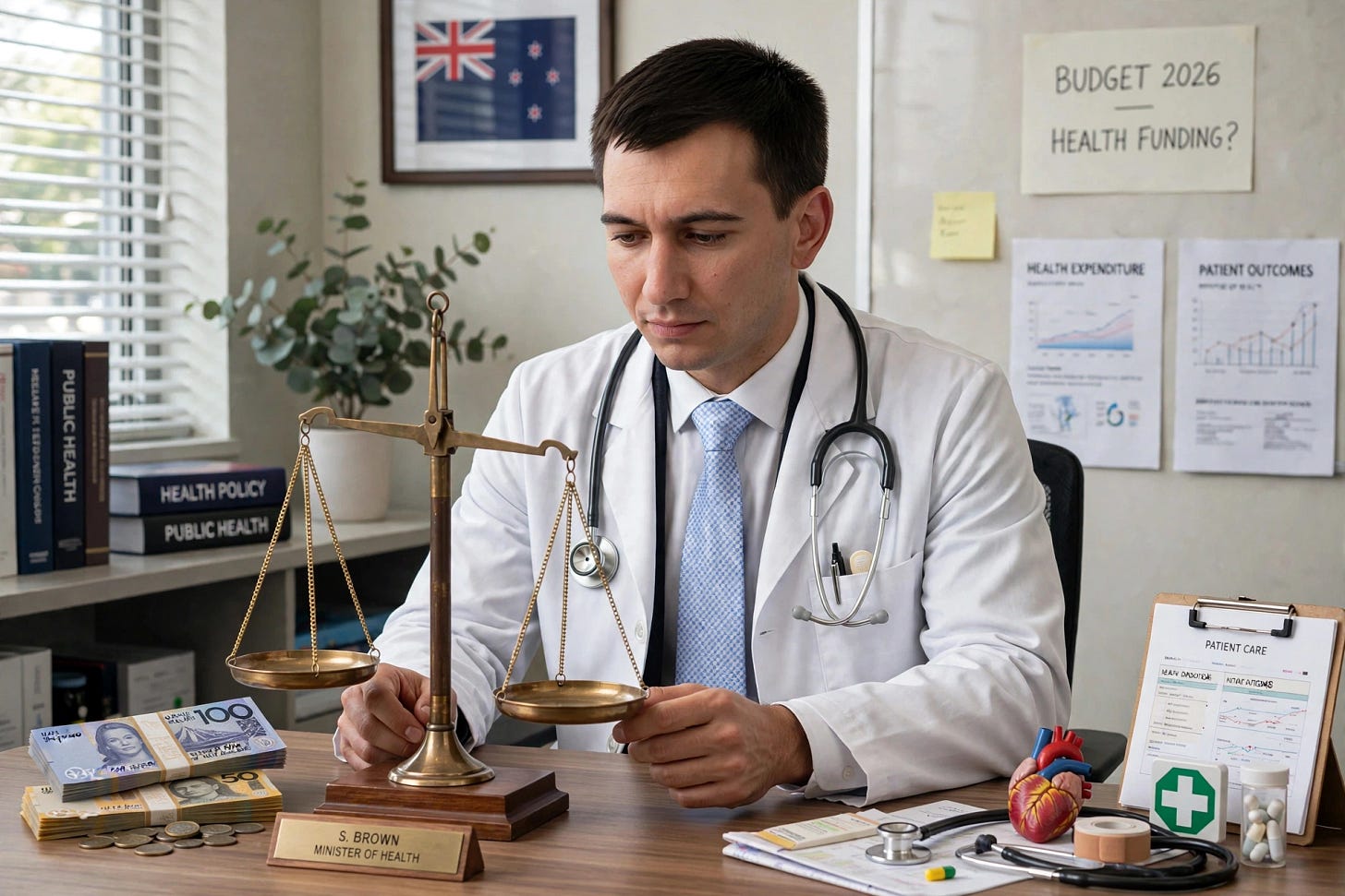 Simeon Brown weighing up money vs healthcare.