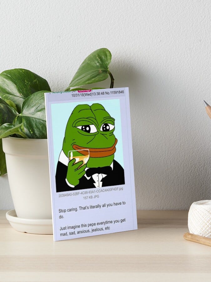 Stop Caring. That's literally all you have to do" Art Board Print for Sale  by Merch-For-All | Redbubble