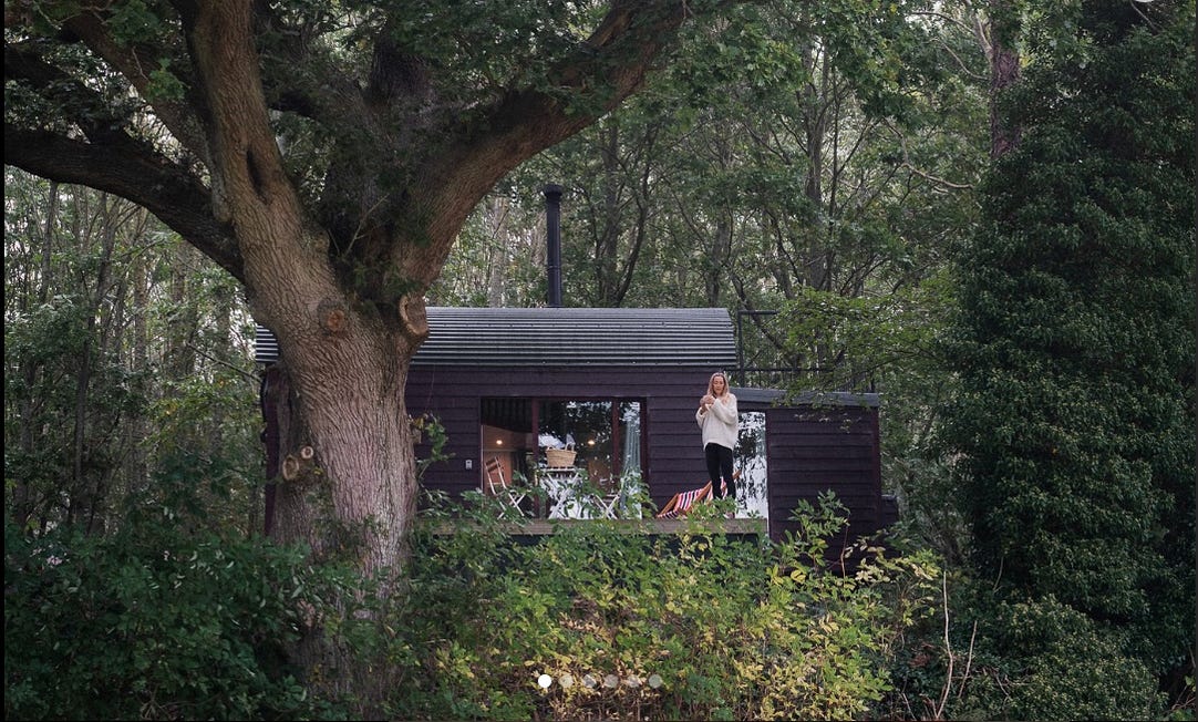 The Travel Project family in a woodland cabin The Travel Project family in a woodland cabin