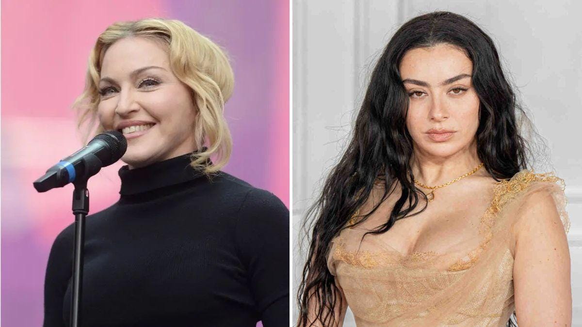 Photo of Madonna and Charli XCX Photo of Madonna and Charli XCX