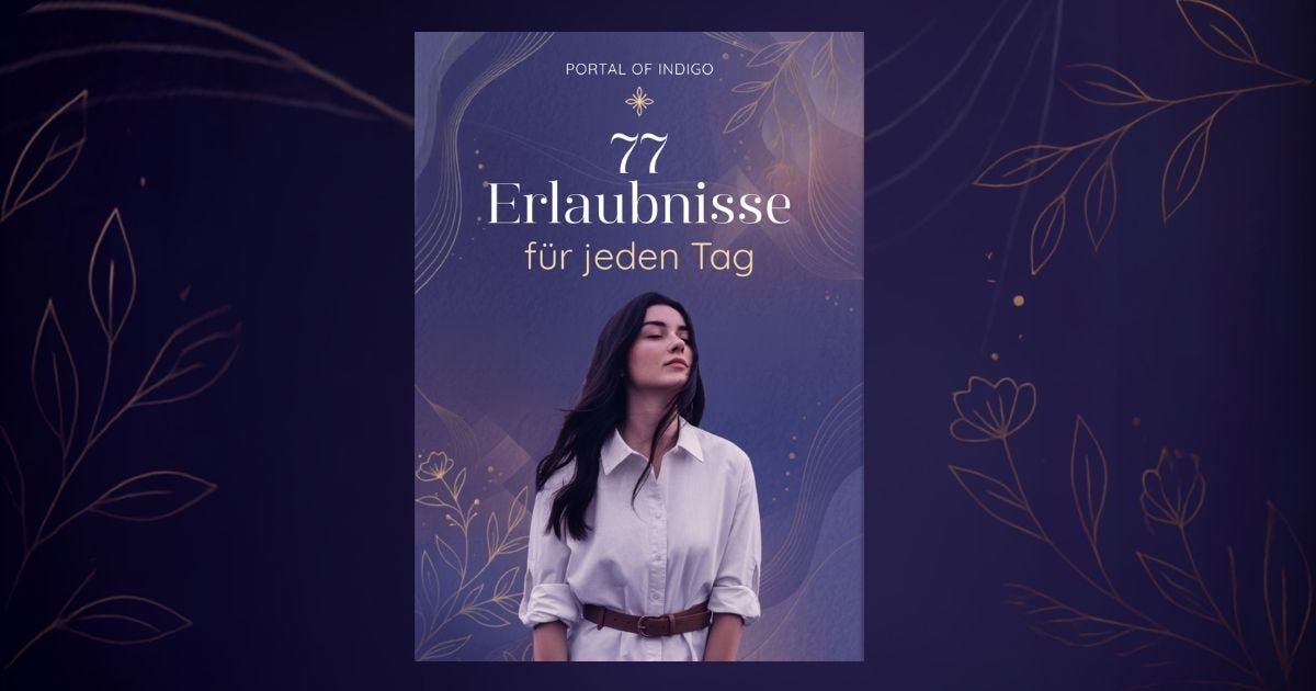 Buch "77 Erlaubnisse für jeden Tag" Mockup Indigo