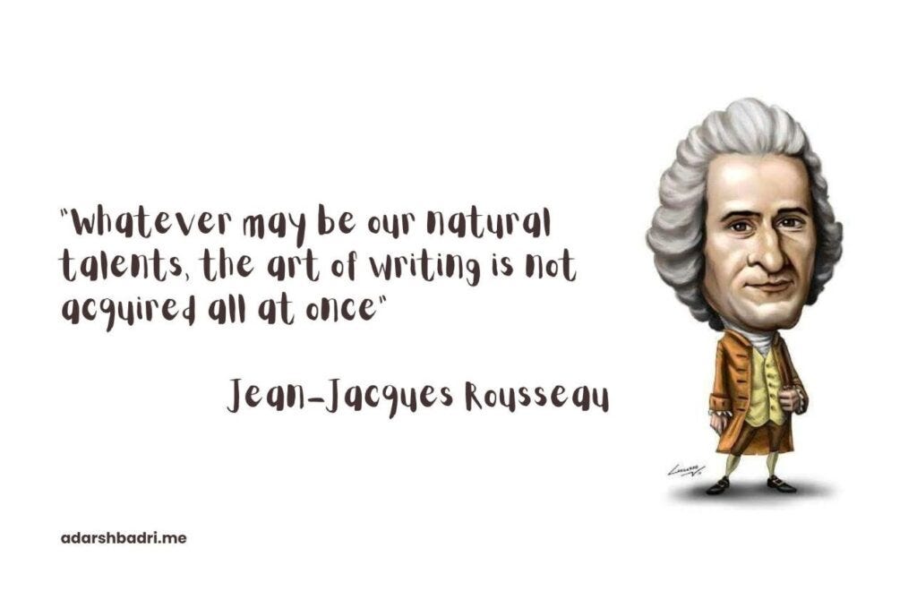 rousseau quote on writing rousseau quote on writing