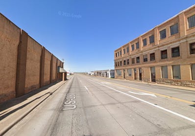 A street with buildings on the side