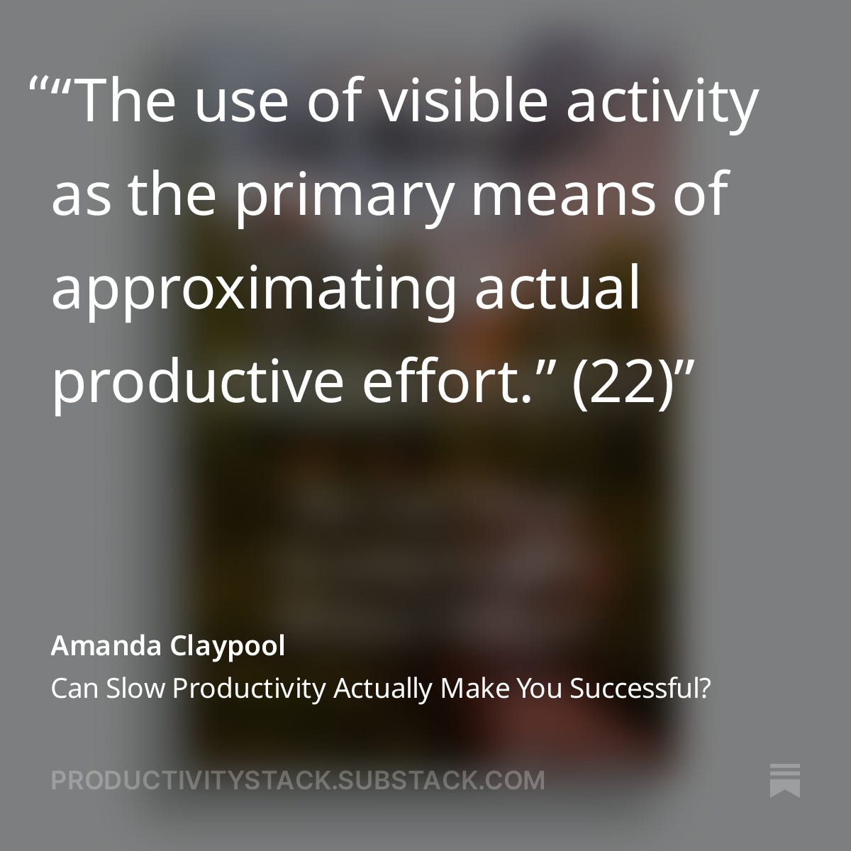 Slow Productivity quote