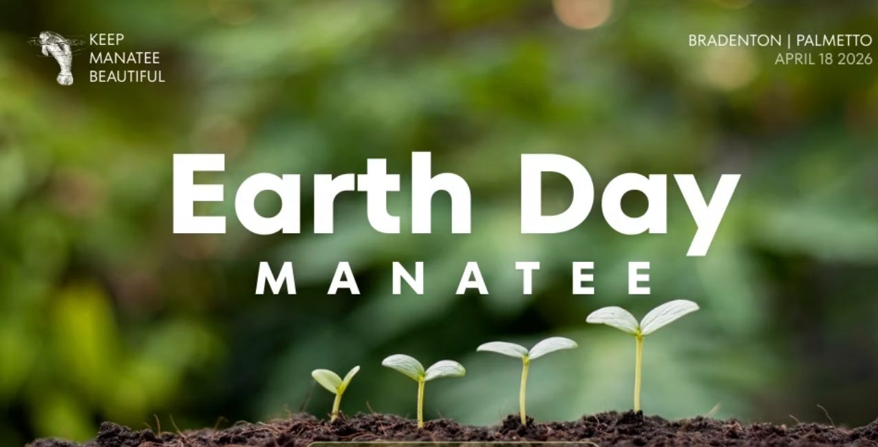 Volunteers and Sponsors Sought for Earth Day Manatee Events in Bradenton and Palmetto