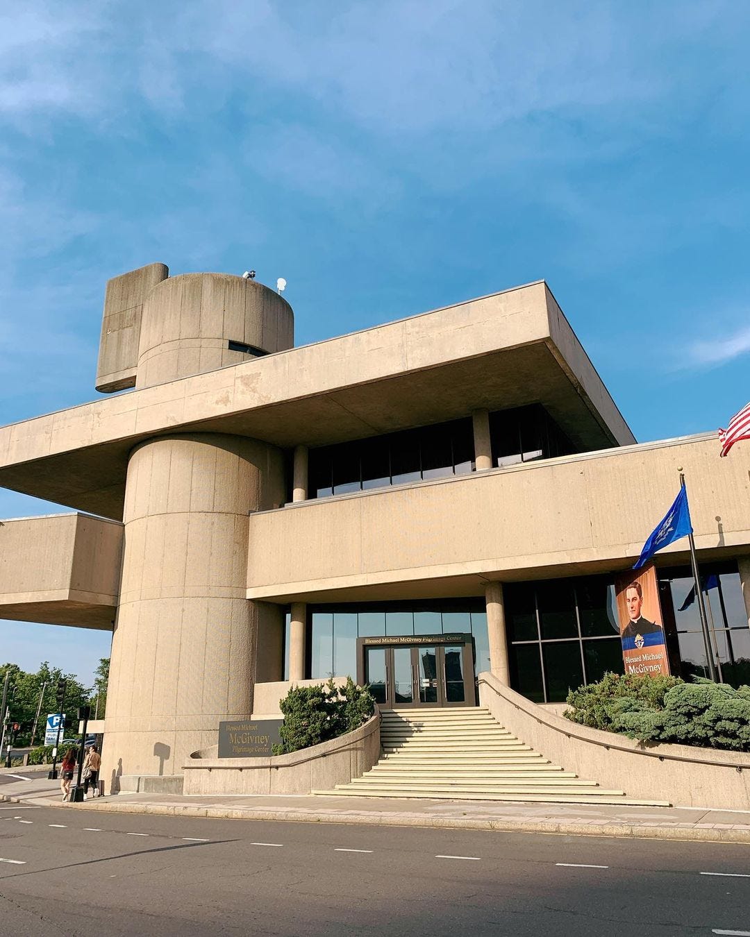 A brutalist building, one of many in New Haven