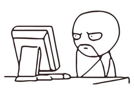 Vector thinking guy meme face for any design. Isolated eps 10::  tasmeemME.com