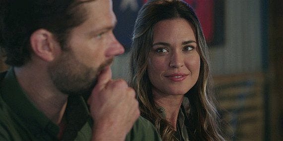 Walker Geri smiling knowingly at Cordell. Walker Geri smiling knowingly at Cordell.