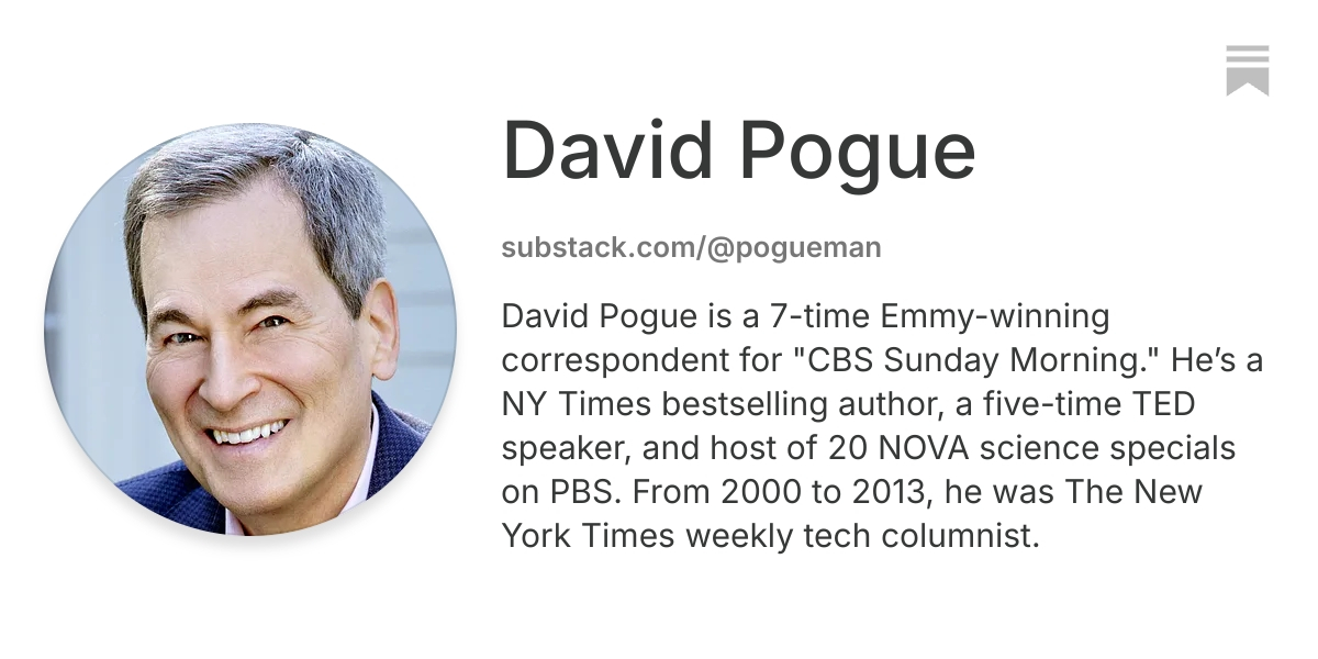 David Pogue | Substack