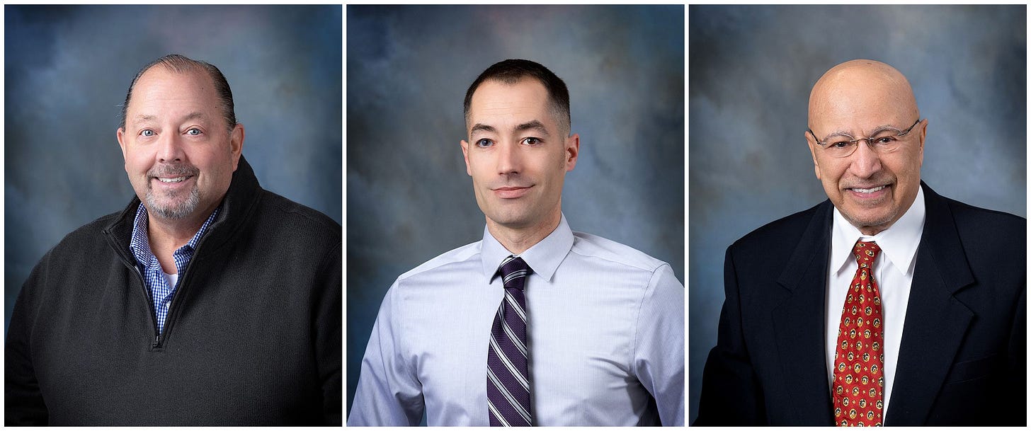 Mark Maloney Jim Pinsonneault Hooshang Zeyghami weston village president