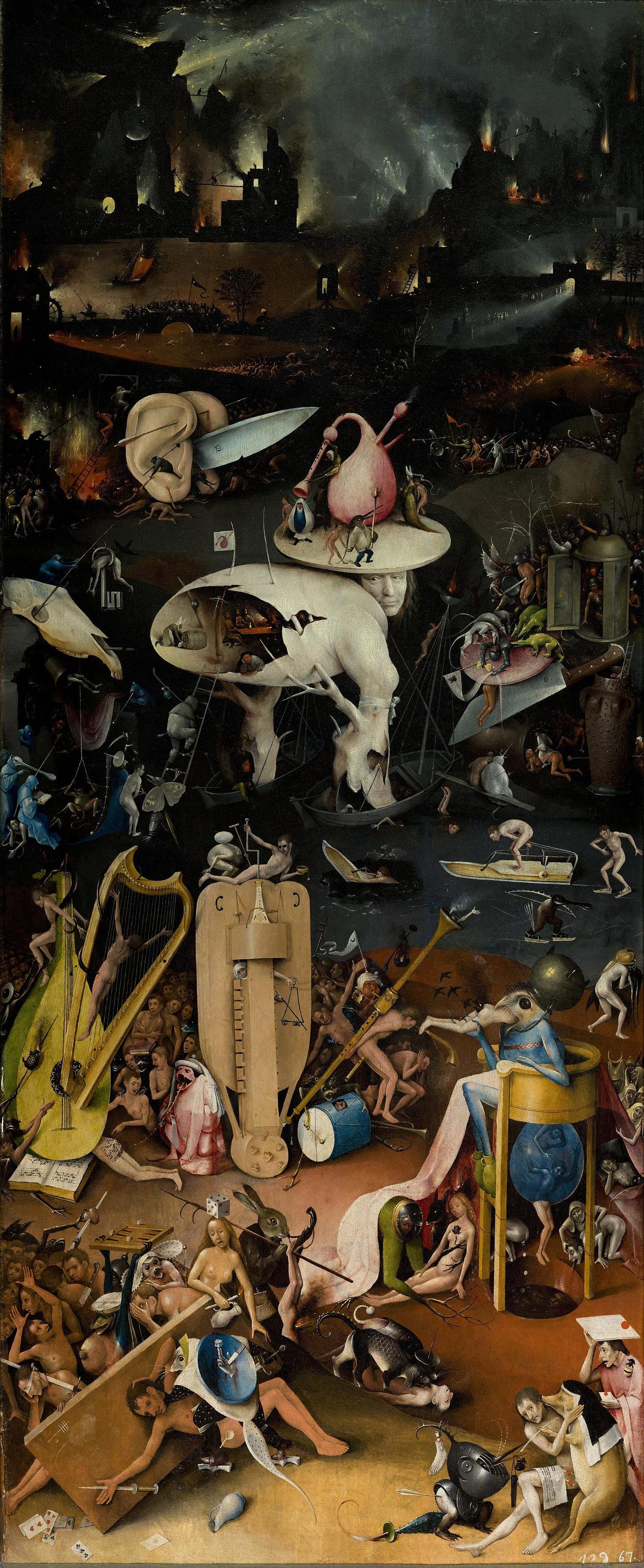 Bosch Garden of Earthly Delights hell panel Bosch Garden of Earthly Delights hell panel