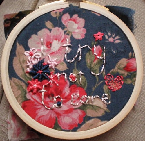 I try not to care - embroidery I try not to care - embroidery