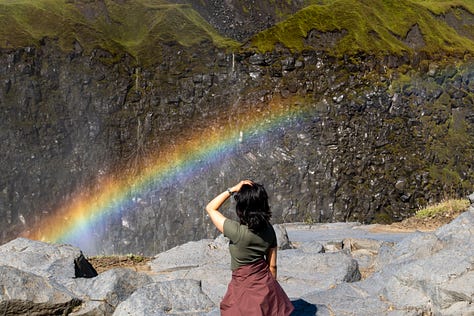 Rainbow forming, one step at a time