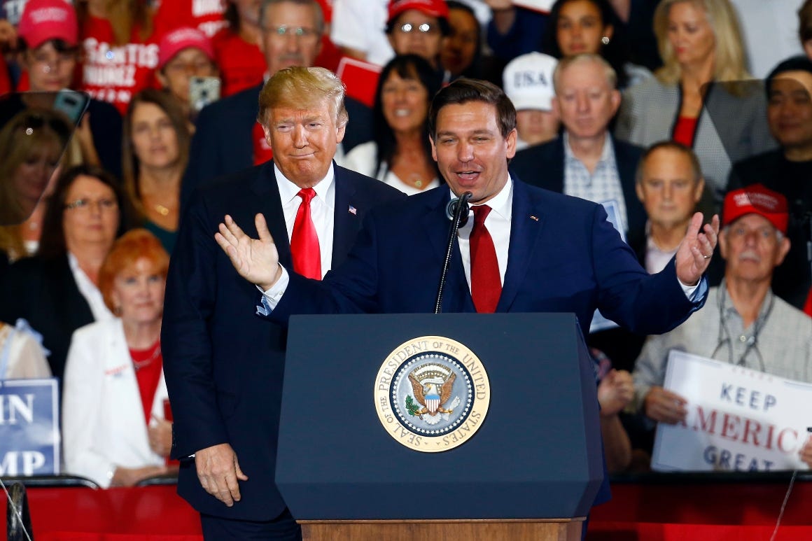 2024 intrigue: DeSantis declines to ask Trump for reelection endorsement -  POLITICO