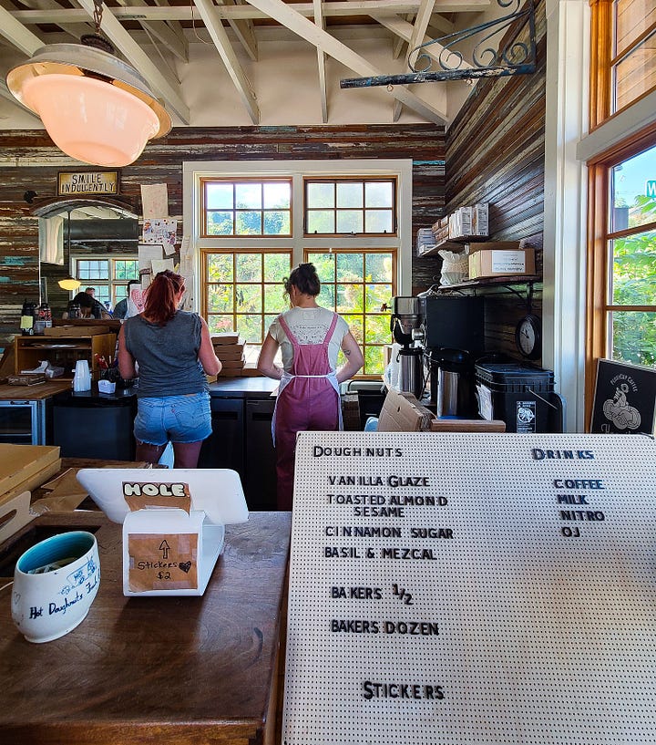 Hole Doughnuts kitchen & register