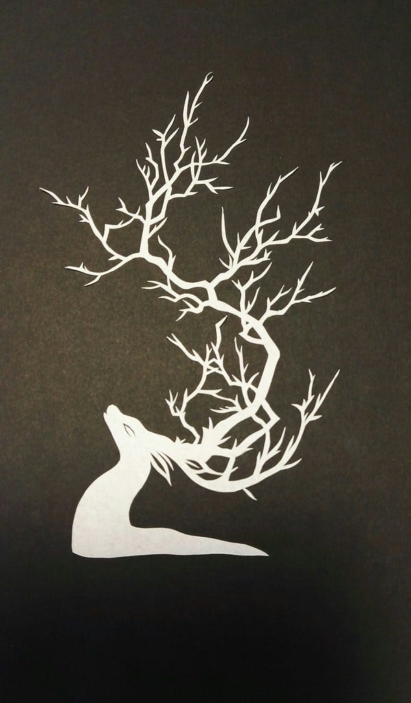 paper cut 夫诸| 原型来自杉泽的画| Hongyan Zhang | Flickr