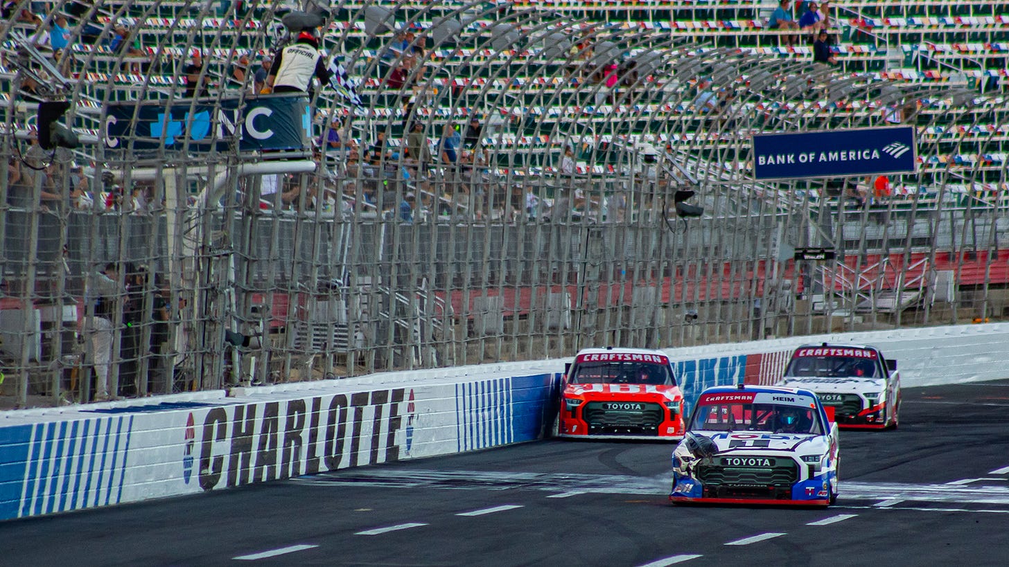 Corey Heim takes comeback win in EcoSave 250 NASCAR Truck race at the Charlotte Roval