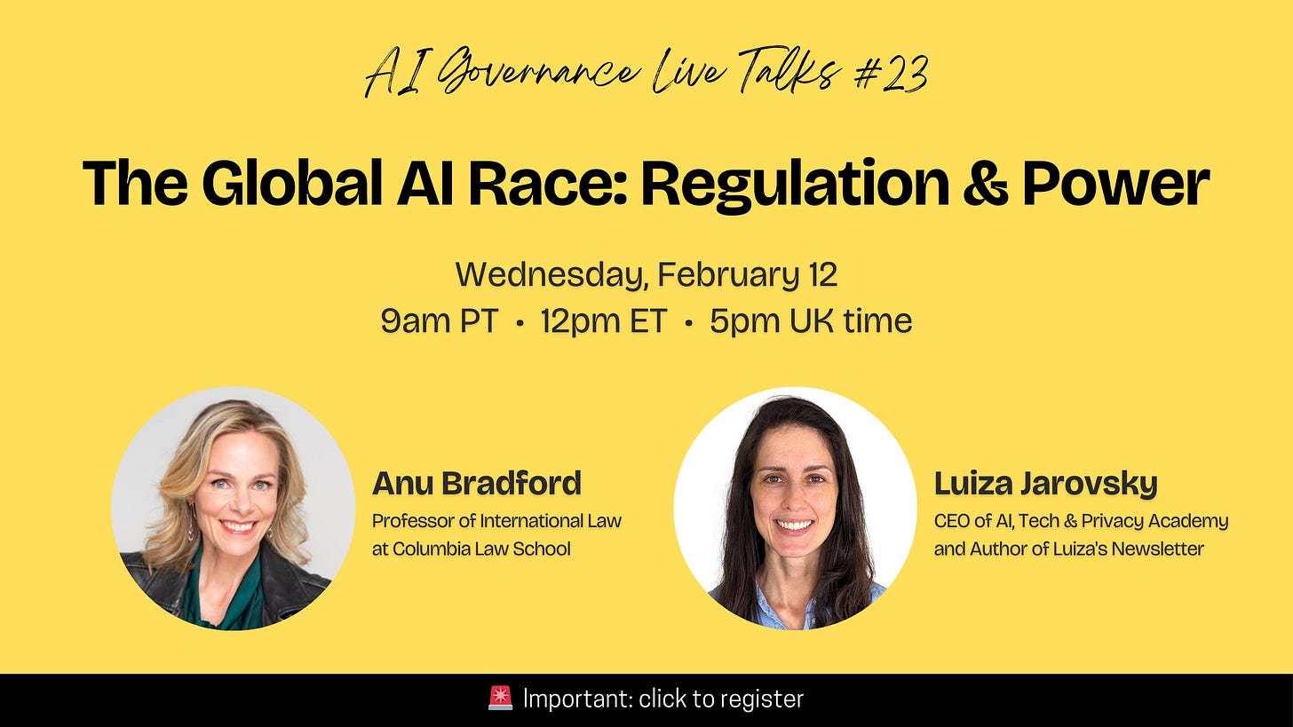 🧭 The GDPR Is Shaping the AI Race - by Luiza Jarovsky, PhD