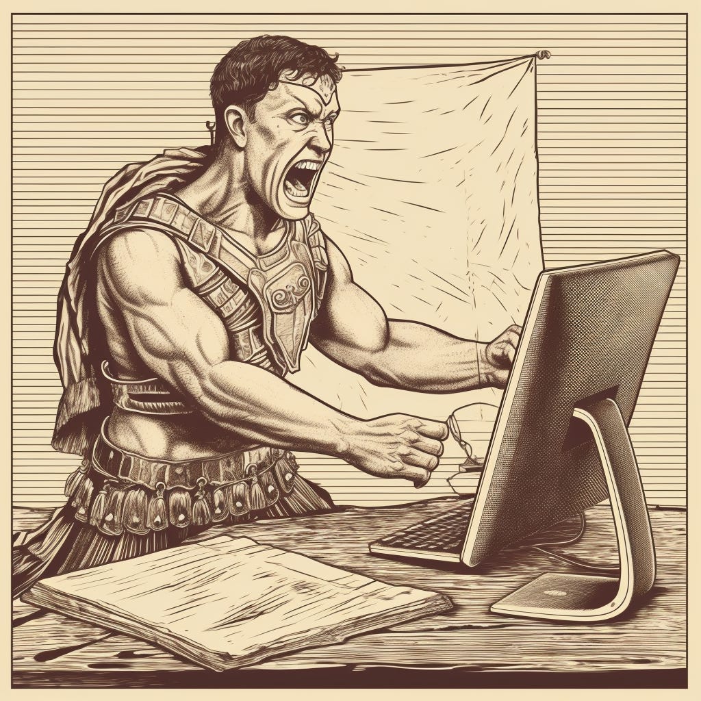 The Gladiator, rendered powerless by Twitter’s trolls The Gladiator, rendered powerless by Twitter’s trolls