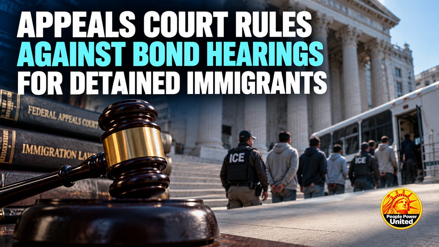 Appeals court rules against bond hearings for detained immigrants.