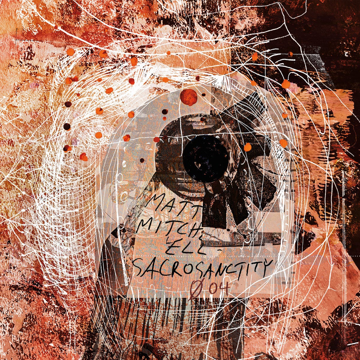 Abstract painting, serving as the cover image for Matt Mitchell's album, Sacrosanctity